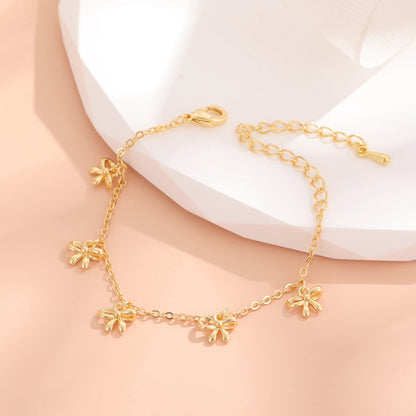 Adorable Girls' Five Bows Charm Bracelet for Birthday Bliss and Bestie Bonding!