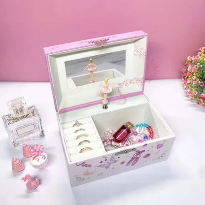 Musical Jewellery Box for Girls with Spinning Ballerina – Hand-Cranked Swan Lake Music Box | Christmas & Birthday Gift for Kids!