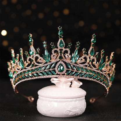 ✨ Luxury Rhinestone Crown – Tiara Headdress | Elegant Hair Ornament for Proms, Pageants & Special Occasions 💍💙