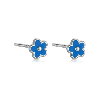 925 Sterling Silver Flower Screw Back Stud Earrings for Girls – Hypoallergenic Piercing Jewelry Gift | Simple & Elegant Kids Earrings 🌟