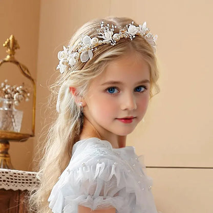 Elegant Girls' Headbands - Perfect for Confirmation, Baptism, Flower Girls, Bridesmaids - A Timeless Headdress of Sophisticated Beauty"