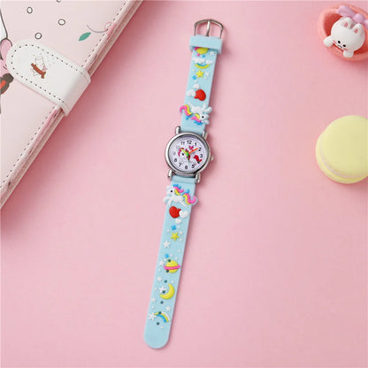 Cute Unicorn Kids Watch – Colourful Wristwatch for Girls | Fun Cartoon Quartz Watch Gift!