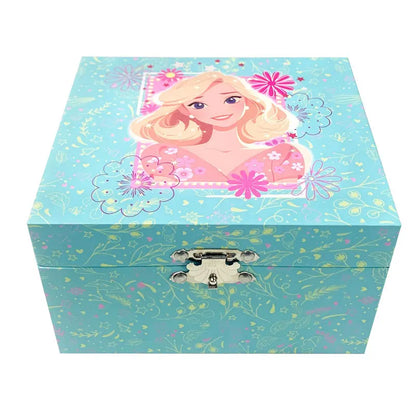 Swan Lake Ballerina Music Jewelry Storage Box – Hand-Cranked Glitter Paper with Mirror & Velvet Lining | Spinning Dancer Gift for Girls!