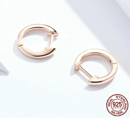 925 Sterling Silver Hoop Earrings 🌸 | Minimalist Everyday Jewelry for Girls & Women – Hypoallergenic & Elegant!