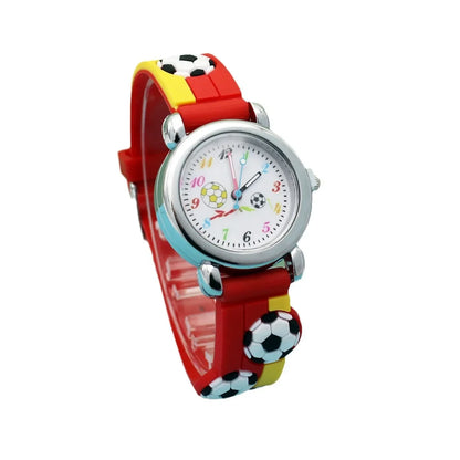 Cute Colorful Football Watch for Boys & Girls – Waterproof, Quartz Movement, Silicone Strap, Ideal Gift for Children!