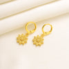 Gilded in Glamour: 24k Gold Plated Flower Hoop Jewelry Set for Birthdays, Parties, and Special Occasions!