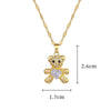 Sparkling Love: Heart Crystal Teddy Bear Earrings and Necklace Set - Perfect Gift for Girls, Teens, and Women!