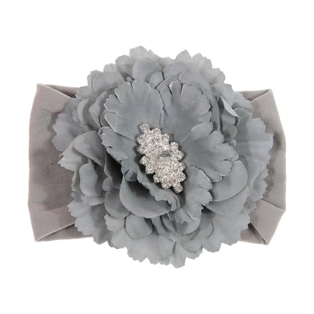 Baby Girls Pearl Flower Lace Headbands | New-born & Toddler Soft Elastic Hair Accessories!