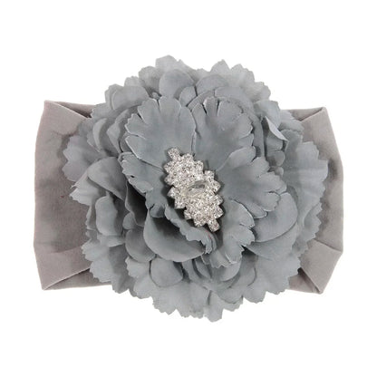 Baby Girls Pearl Flower Lace Headbands | New-born & Toddler Soft Elastic Hair Accessories!