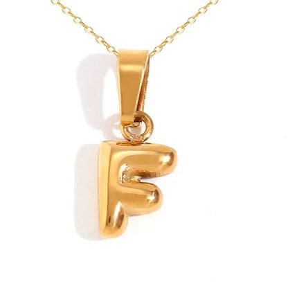 Mini Bubble Letter Pendant Necklace 🔤 | Dainty Unisex Stainless Steel Initial Jewelry for Boys & Girls | Cute A–Z Alphabet Gift Necklace 🎁
