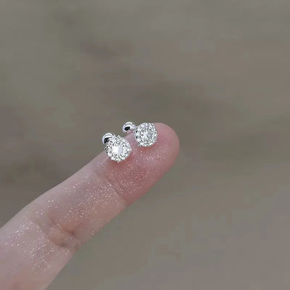 Shiny Zircon Screw-Back Earrings | Allergy-Free Jewellery for Girls, Teens & Women!