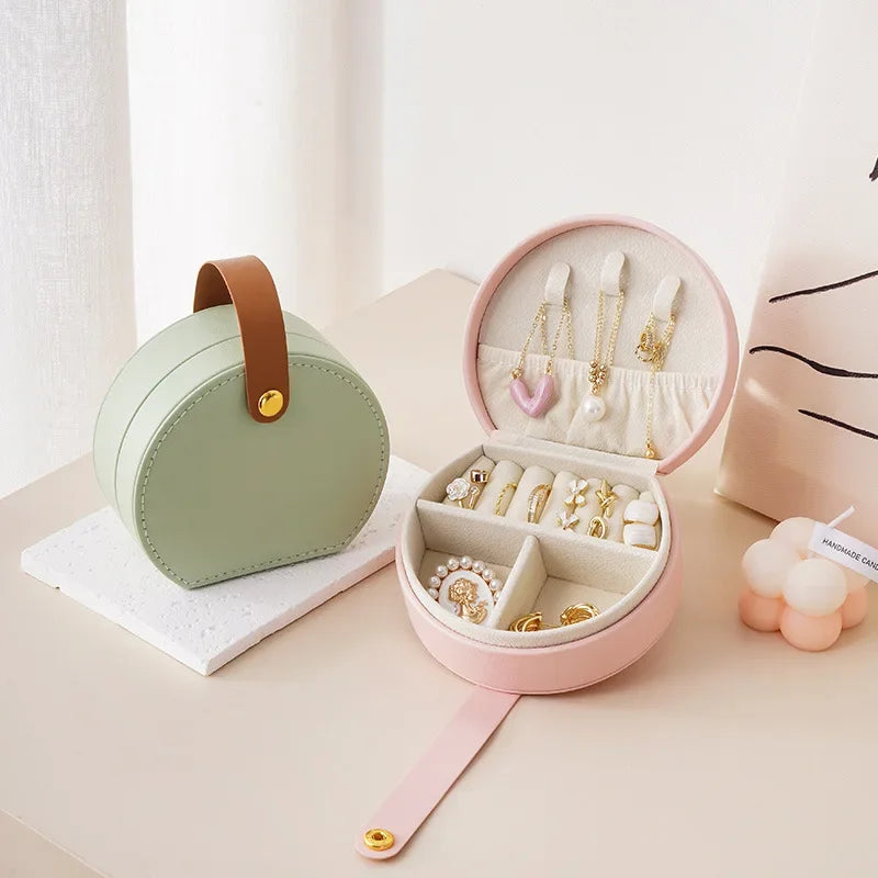 Stylish Travel Jewellery Box for Girls | Portable Jewellery Organiser Case | Necklace, Earring & Ring Storage Gift