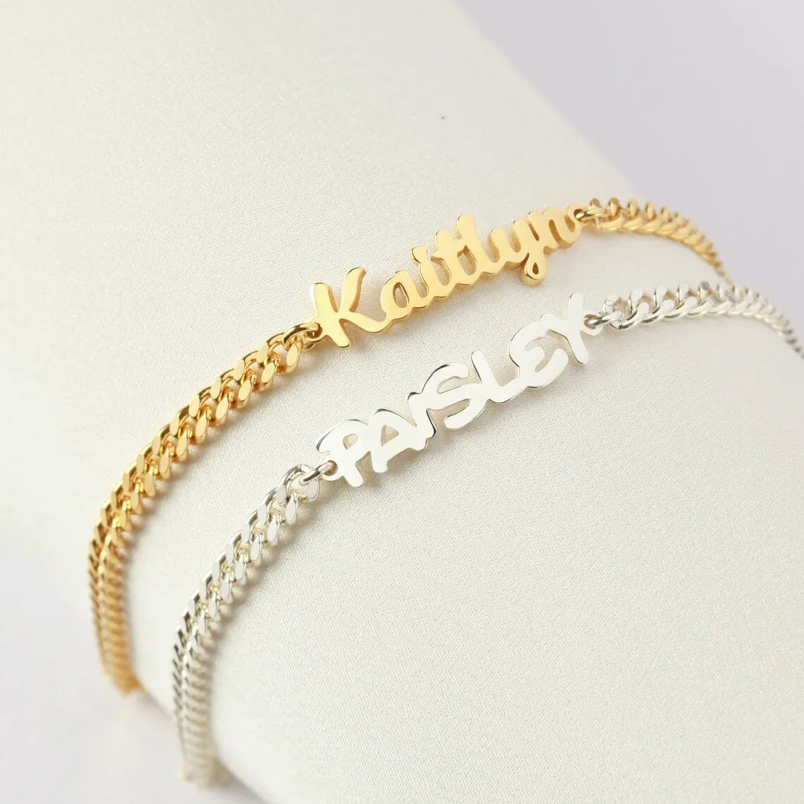 Cherished Keepsake: Personalized Stainless Steel Baby Name Bracelet!