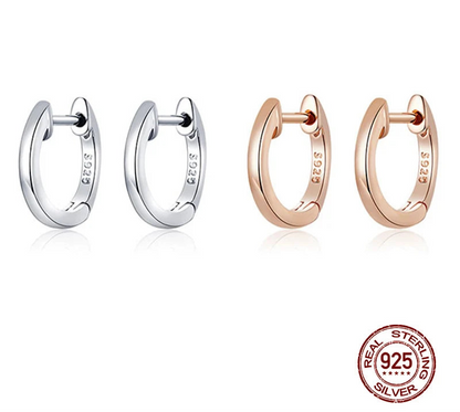 925 Sterling Silver Hoop Earrings 🌸 | Minimalist Everyday Jewelry for Girls & Women – Hypoallergenic & Elegant!
