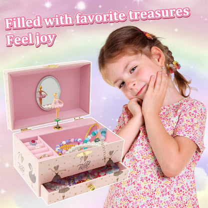 Creative Rotating Dancer Music Box 💖 | Jewelry Storage Case with Clockwork Tune | Multifunction Gift for Girls & Women!