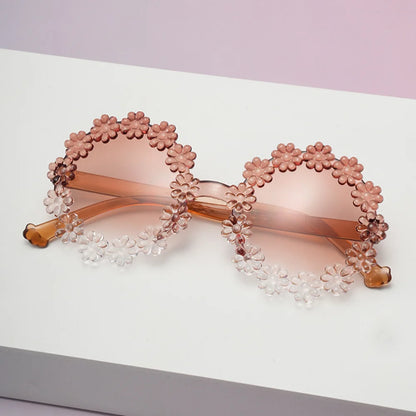 UV400 Petal Sunglasses for Kids – Comfortable Baby & Toddler Protective Eyewear, Cute Round Frame Outdoor Shades!