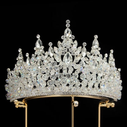 Baroque Opulence: Luxury Crystal Tiaras Pageant Diadems - Headbands that Redefine Elegance in Hair Accessories!