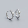 Elegance Redefined: Chic 925 Sterling Silver & Pearl Hoop Earrings for Girls, Teens, and Women!