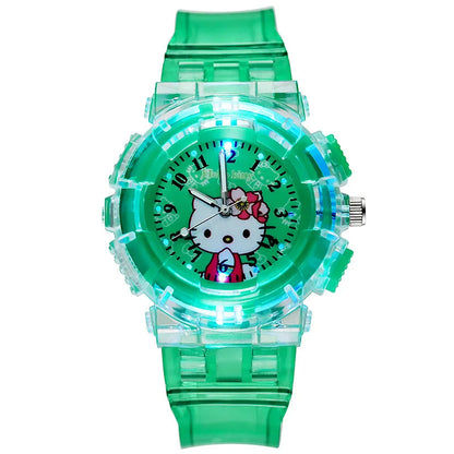 Girls LED Luminous Kitty Wristwatch – Cute Digital Watch for Kids | Birthday Gift for Girls!