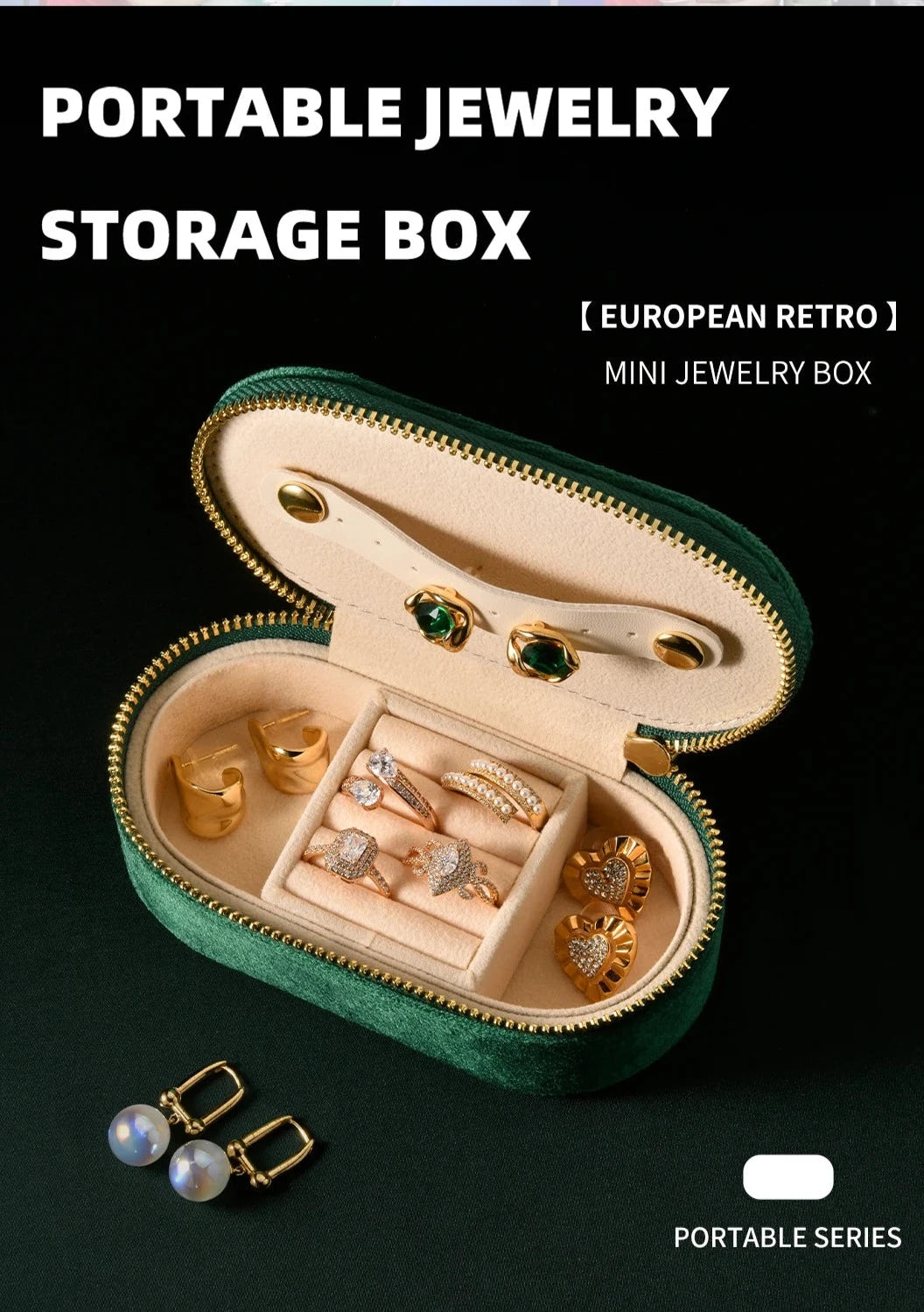 Luxury Velvet Earrings, Necklace, Bracelet & Ring Jewelry Case - Personalized Travel Companion!