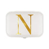 Luxurious Gold Letters White Jewellery Case: Elevate Your Organizational Style!