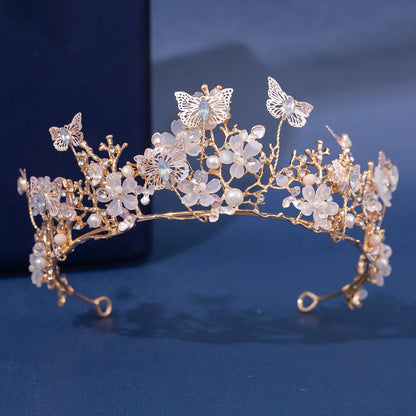 Elegant Butterfly Rhinestone Baroque Tiara: Your Crowning Glory for Special Moments!