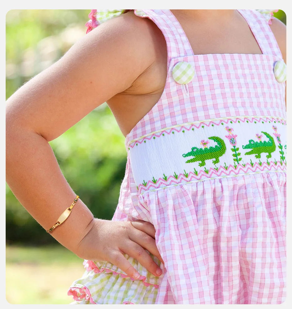 Custom Baby Bracelets for Newborns – Girls & Boys 3-Tone Gold Plated Copper, Anti-Allergy Jewellery Gift!