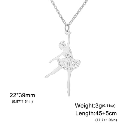 Ballet Dance Recital Gift Necklace – Stainless Steel Ballerina Pendant for Daughters & Granddaughters | Teen Girls Jewellery!