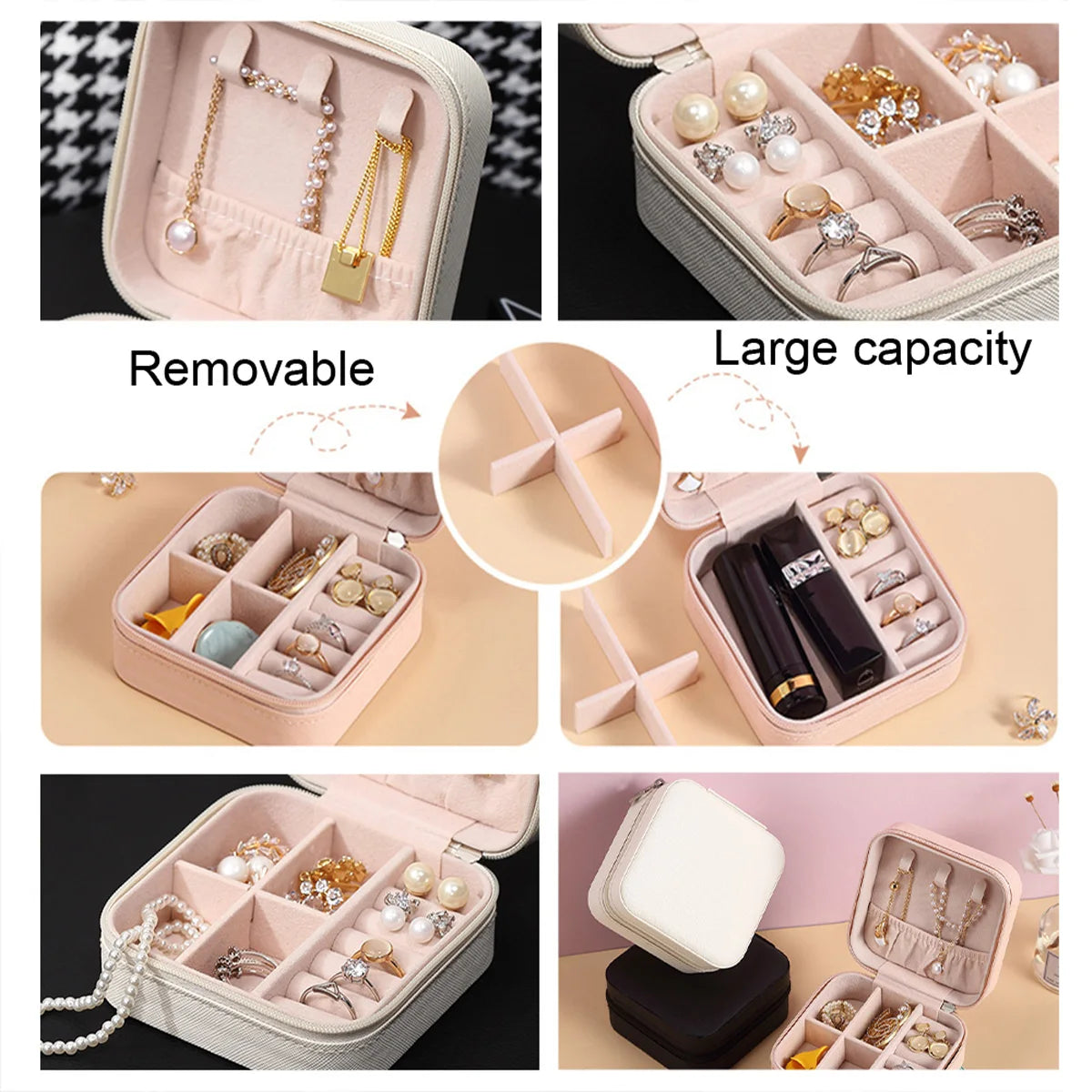 Personalised Initial Letter Jewellery Box | Portable Zipper Travel Jewellery Case | Custom Gift for Girls, Bridesmaids & Birthdays!