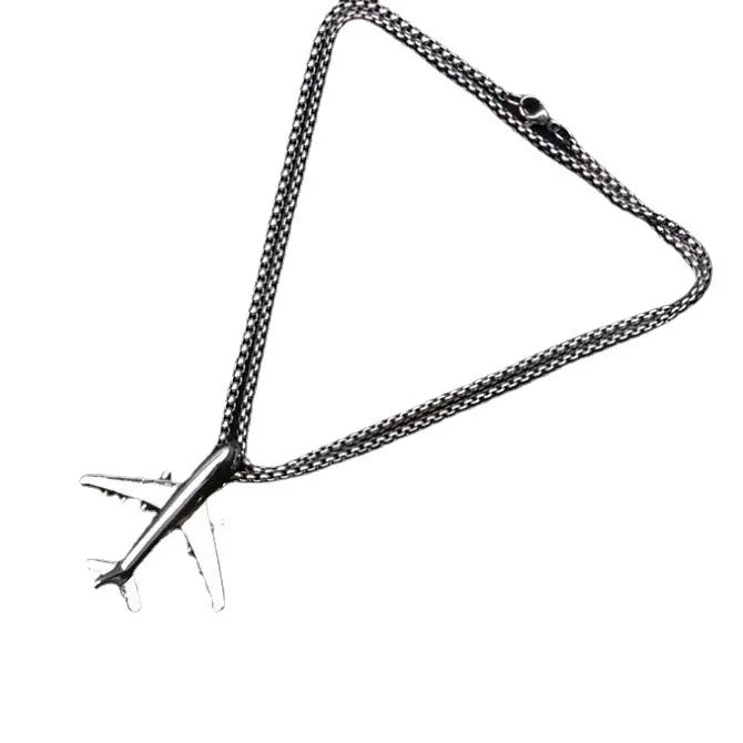 Boys’ Aircraft Pendant Necklace | Hip Hop Airplane Necklace | Trendy Fashion Jewellery & Gift