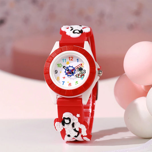 Children’s Astronaut Silicone Quartz Wristwatch for Boys & Girls | Moonwalker Kids Watch Birthday Gift