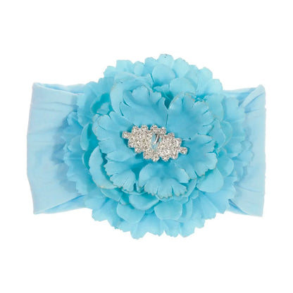 Baby Girls Pearl Flower Lace Headbands | New-born & Toddler Soft Elastic Hair Accessories!