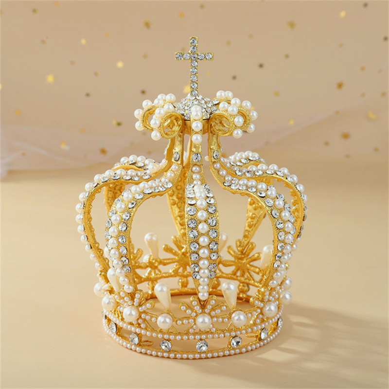 Vintage Royalty Unleashed: Crystal Crowns for Boys and Girls - Unisex Regal Touch in Hair Jewelry Accessories! - Kids Jewellery Shop