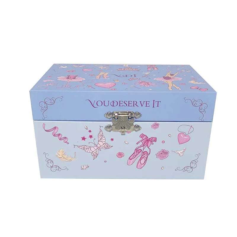 Musical Jewellery Box for Girls with Spinning Ballerina – Hand-Cranked Swan Lake Music Box | Christmas & Birthday Gift for Kids!