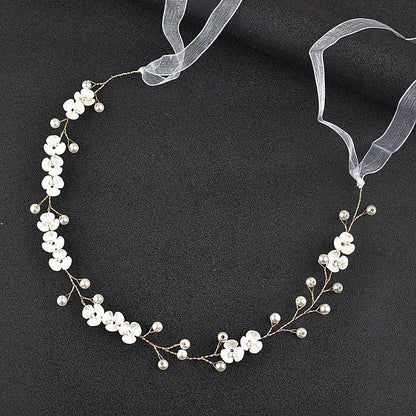Flower Pearl Wreath Headband | Elegant Garland Hair Vine for Girls, Teens & Women | Bridesmaid, Baptism & Confirmation Hair Accessory!