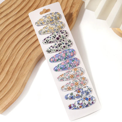 10PCS Cute Cotton Plaid Hair Clips for Girls 👧 | Fabric Hairpins Set – Baby & Kids Headwear Accessories!
