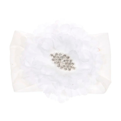 Baby Girls Pearl Flower Lace Headbands | New-born & Toddler Soft Elastic Hair Accessories!