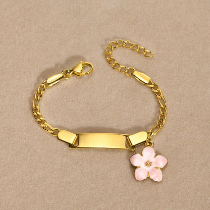 🌸 Personalized Name Bracelet with Flower Charms | Children's Jewelry Gift 🎁
