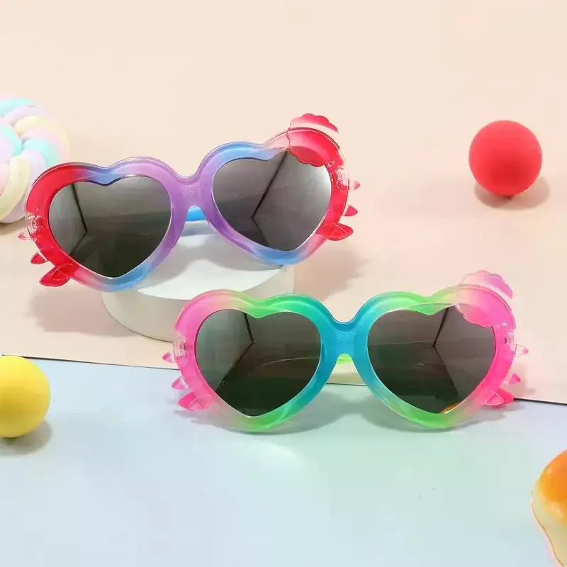 Girls Heart Shaped Sunglasses | Kids Beach, Travel & Outdoor Play Sun Shades!