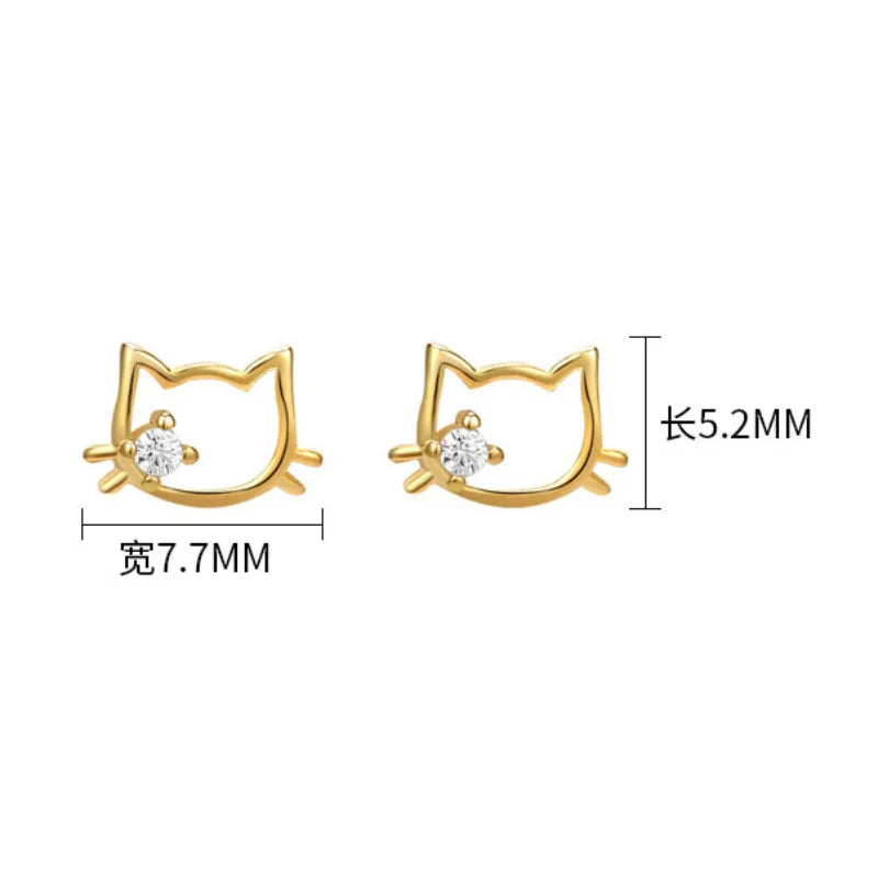 Purr-fectly Adorable: 925 Sterling Silver Cat Earrings - Ideal Jewelry Gift for Girls, Teens, and Women! - Kids Jewellery Shop