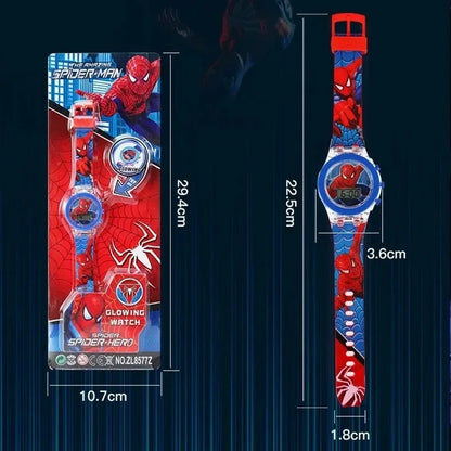Anime Flash Light Spiderman Kids Watch – Boys Cartoon LED Wristwatch, Fun Children’s Gift!