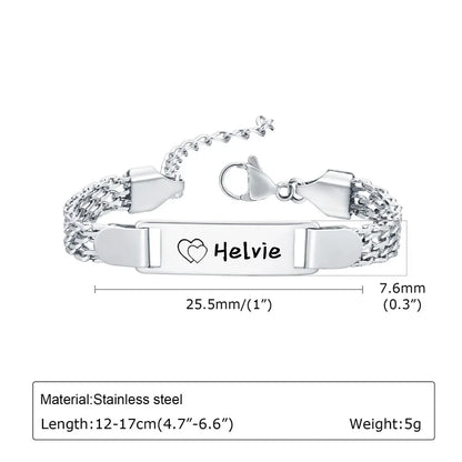 Personalized Baby ID Bracelet – Custom Engraved Name & Date | Gold Plated Stainless Steel Bracelet for Little Boys & Girls | Keepsake Gift!