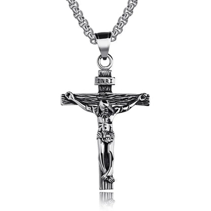 Trendy 18K Gold Plated Crucifix Cross Pendant Necklace for Boys & Girls | Religious Jewellery Gift for Kids
