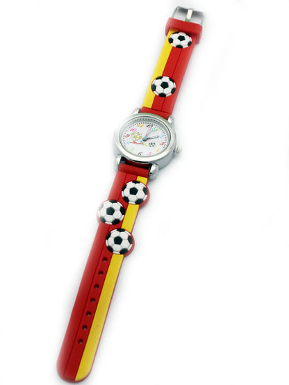 Cute Colorful Football Watch for Boys & Girls – Waterproof, Quartz Movement, Silicone Strap, Ideal Gift for Children!