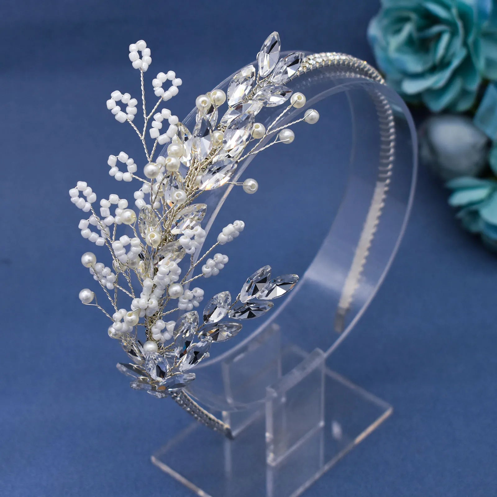 Elegant Handmade Crystal Headpieces: Exquisite Bridesmaid Headdress for Wedding & Pageants!