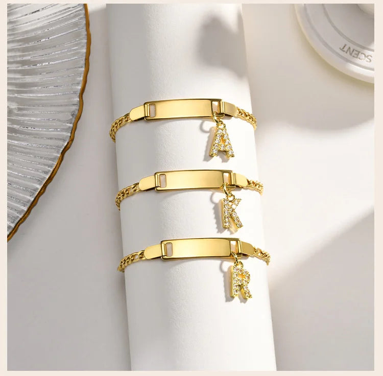 Shine Bright: Personalized Crystal Name Bracelet for Cherished Little Ones!