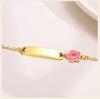 Cherish Every Moment: Personalized Baby Name Bracelet with Cute Flower Detail - Ideal Gift for Girls and Boys on Birthdays!
