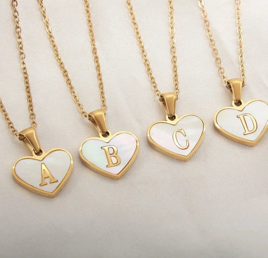 Elegance in Letters: A-Z Initials Alphabet Pendant Necklace Jewelry for Girls, Teens, and Women with Heart,  Anti-Allergic Letter Choker! - Kids Jewellery Shop