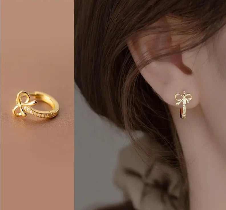 Charm Personified: Bow Tie Hoop Earrings for Girls, Teens, and Women! - Kids Jewellery Shop