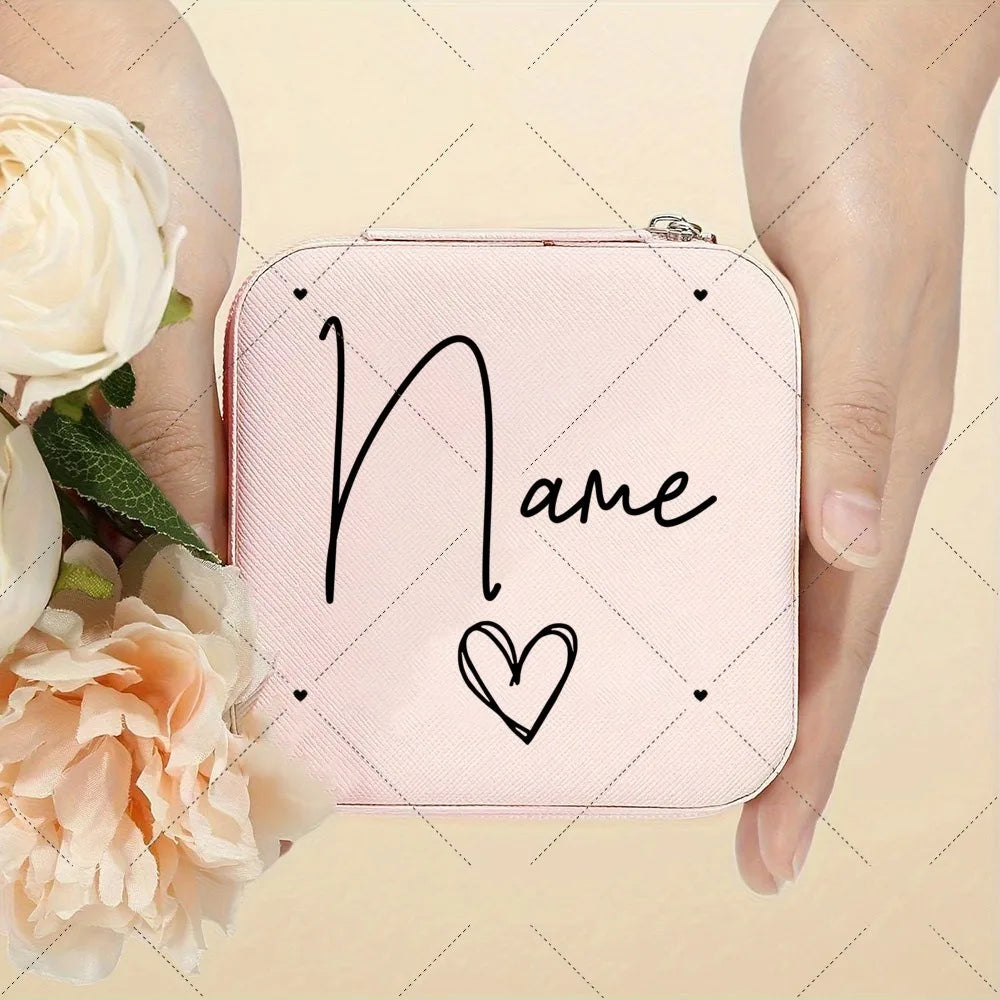 Personalised Name Travel Jewellery Box | Custom Jewellery Case Organiser for Girls | Portable Jewellery Storage Birthday Gift!